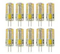 RAYHOO 10pcs G4 LED Bulbs JC Bi-Pin Base Light Bulbs 3W AC/DC 12V 20W-30W T3 Halogen Bulb Replacement Landscape Bulbs(Warm White 3000K)