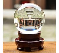 Rayinblue 100mm Stand Crystal Ball Asian Natural Quartz Clear Magic Crystal Healing Ball
