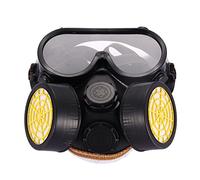 rayinblue ABB767576 Anti-Dust Spray Paint Industrial Chemical Gas Respirator Mask Glasses Goggles Set, As Shown in The Picture