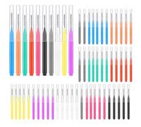 RAYITO 200 Pieces Interdental Brushes, 6 Sizes Soft Dental Floss Brush Mini Floss Sticks Dental for Braces Oral Cleaning