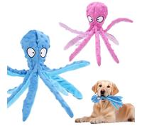 RAYITO Octopus Dog Toys, No Stuffing Squeaky Dog Toys