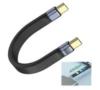 Raykce USB C to USB C 5.1 inch Fast Charging Short Cable, PD240W Fast Charge 40Gbps Data Transfer 8K@60Hz Audio/Video Compatible with Thunderbolt 4 Cables iphone 15Pro Max Google Pixel MacBook (Blue)