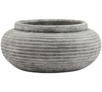 Rayleigh White Ceramic Round Ribbed Planter