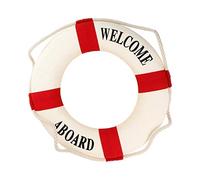 RAYLINE-DO Foam Nautical Life Lifebuoy Ring Boat Wall Decoration Door Hanging Ornament Home Restaurant Kindergarten Wall Hanging Decoration Red 45cm
