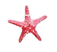 RAYLINE-DO RayLineDo Creative Mediterranean Style Design Beach Starfish Resin Five-Pointed Star in Red Home Restaurant Kindergarten Wall Hanging Decoration