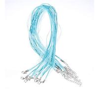 RayLineDo 10 Pieces Colorful Ribbon Waxen Organza Cord Adjustable Necklace with Lobster Clasp for DIY Jewelry Making