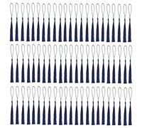 RayLineDo 100 Pcs Navy Blue Polyester Tassels For DIY Craft Home Décor Handmade Bookmarks