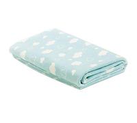 RayLineDo® 1PCS 100% Cotton Printed One Metre Quilting Fabric Patchwork Sewing Artcraft 190CM*100CM Light Blue Color with White Cloud Pattern