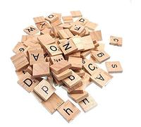 RayLineDo® 200X Wooden Scrabble Tiles Letter Alphabet Scrabbles Number Crafts English Words UPPERCASE AND LOWERCASE MIXED