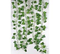 RayLineDo 2M 6.6 Feet Artificial Ivy Fake Foliage Leaf Flowers Plants Garland Garden Decoration 2M (Sweet potato leaf)