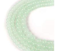 RayLineDo® 48Pcs 8mm Natural Light Green Jade Stone Round Beads Loose Beads Wholesale for Jewelry Making