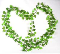 RayLineDo 7.87ft Artificial Boston ivy Green Vine Leaf Garland Plants Fake Foliage Flowers Decoration