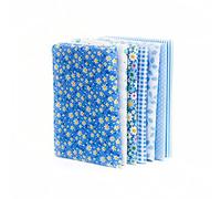 RayLineDo® 7pcs 50 * 50cm Different Pattern Patchwork Fabric Craft Printed Cotton Material Mixed Squares Bundle Quilting Scrapbooking Sewing Artcraft DIY Fabric Blue Series