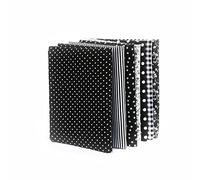 RayLineDo® 7pcs 50 * 50cm Different Pattern Patchwork Fabric Craft Printed Cotton Material Mixed Squares Bundle Quilting Scrapbooking Sewing Artcraft DIY Fabric Black Series