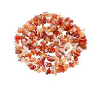 RAYLINEDO About 280pcs 5-8mm Natural Chip Stone Beads Irregular Gemstones Loose Crystal Healing Stone Beads for Jewelry Making (Red Carnelian)