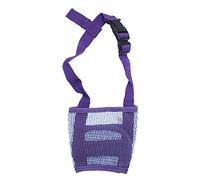 RayLineDo® Dog Mouth Muzzle Breathable Nylon Mesh Adjustable Biting Chewing Prevention Safety Belt Soft Pet Anti Barking Muzzles for Small Medium Large Dogs Size S In Purple