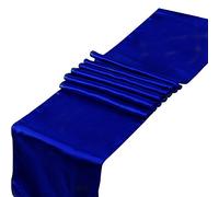 RayLineDo® Pack of 10 12'' X 108'' Satin Table Runners for Wedding Party Banquet Table Party Bridal Decoration in Royal Blue