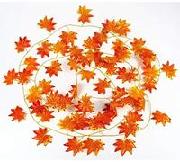 RayLineDo® Pack of 12PCS 7.87ft Artificial ivy Red Vine Leaf Garland Plants Fake Foliage Flowers Decoration