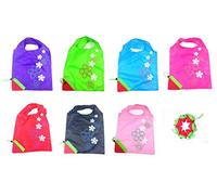 RayLineDo Pack of 7 Strawberry Reusable Foldable Shopping Bags Grocery Shopping Tote Bags Convenient Grocery Bags and Handy, Shopping Travel Bags