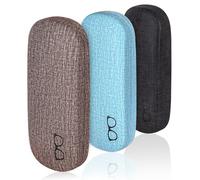 RayLove 3-Pack Hard Shell Eyeglasses Case Large Reading Glasses Hard Case, Black Blue Khaki, One Size