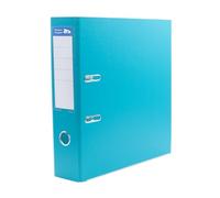 Raylu Paper - 2 Ring Binder Folio, Ring Binder with Lever and 7.5 cm Spine, Large Capacity Binder for 500 Sheets, Includes Interchangeable Label (Blue)