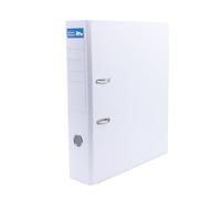 Raylu Paper - 2 Ring Binder Folio, Ring Binder with Lever and Spine of 7.5 cm, Large Capacity Binder for 500 Sheets, Includes Interchangeable Label (White)