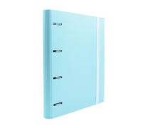 Raylu Paper - 4-Ring Binder with 6 Coloured dividers and Refills of 100 A4 Sheets with 4 x 4mm grids, 4 x 4 mm, Spine 60 mm, Pastel Green