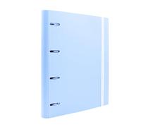 Raylu Paper - 4 Ring Binder with 6 Coloured dividers and Refills of 100 A4 Sheets with 4 x 4mm Squared Sheets, 4 x 4 mm, 4 Ring Binder 60 mm, Pastel Blue