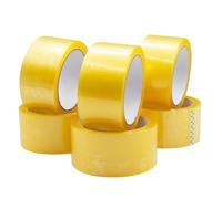 RAYLU PAPER® - 66m x 50mm Wide Heavy Duty Extra Strong Paper Rolls Packing Tape for Shipping Box Packaging (Pack of 6, Clear)