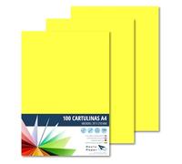 Raylu Paper® A4 100 Pcs Lemon Yellow Cardstock, Great for Binding, Office Work, Drawing, Crafts, Suitable for School Use (Lemon Yellow)
