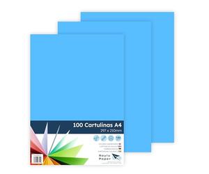 Raylu Paper® A4 100 Pieces Turquoise Card 180g 210x297mm Ideal for Binding Office Work Drawing Crafts Suitable for School Use (Turquoise Blue)