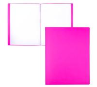 RAYLU PAPER - A4 Folder with Clear Sleeves 100% Biodegradable Polypropylene 10 Clear Document Sleeves for Home and Office (A4, 10 Pockets, Pink)