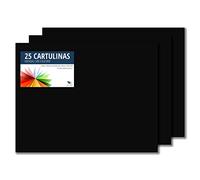 RAYLU PAPER Coloured Paper 50 x 65 cm, Pack of 25 Cardboard Paper 180g/m², 210 x 297 mm, Professional Coloured Cardboard Boxes for Office, Copy Paper, Colourful Paper for Crafts (Black)