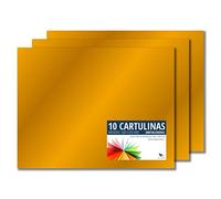 RAYLU PAPER Coloured Paper Metallic 50 x 65 cm, Pack of 10 180g/m², 210 x 297 mm, Professional Coloured Cardboard Boxes for Office, Copier Paper, Colourful Paper for Crafts (Metallic Gold)