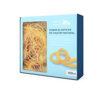 RAYLU PAPER Elastic Rubber Bands Office - 100% Natural Rubber, Robust, Reusable - 60mm x 2mm, 100g