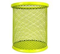 RAYLU PAPER - Metal Mesh Pen Holder Round Mesh Pen Holder Mesh Desk Organizer for Office with 90mm Diameter (Pistachio)