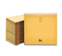 Raylu Paper® - Pack of 100 Padded Kraft Bubble Envelopes with Self-Adhesive Closure, Padded Kraft Envelopes for Shipping, Brown, 100 Units (180 x 160 mm (CD))
