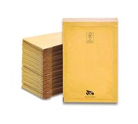 Raylu Paper® - Pack of 100 Padded Kraft Bubble Envelopes with Self-Adhesive Closure, Padded Kraft Envelopes for Shipping, Brown, 100 Units (180 x 260 mm)