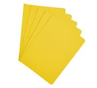 Raylu Paper® - Pack of 25 Cardboard File Folders with Faster Holes and Vivid Colours, 200g Thick, Kraft Paper, (Yellow, Folio)