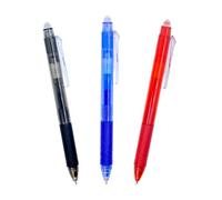 RAYLU PAPER® - Pack of 3 Retractable Erasable Pens with Hybrid Gel Ink, Blue Red Black Colors, 0.7mm Line (3 Colors)