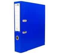 Raylu Paper Ring Binder, 75 mm Wide Spine File Folder, 2 Ring Office Folders with Soft Opening Lever and Customizable Card Holder (A4, Blue)