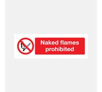 Raymac Naked Flames Prohibited Sign - Size: Medium