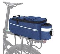 RAYMACE Bike Trunk Cooler Bag with Tail Light,Bicycle Rear Rack Bag Insulated Storage 8L,Pannier Bag (Navy)