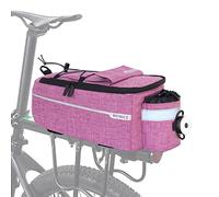 RAYMACE Bike Trunk Cooler Bag with Tail Light,Bicycle Rear Rack Bag Insulated Storage 8L,Pannier Bag (Violet)