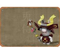 Rayman Raving Rabbids Werid Samurai Video Game Tin Sign 8x12 Decorative Funny and Unique Art Wall Decorative Home Garden Sign Bar Home stay Hotel Cafe Bathroom Outdoor Decorative Wall