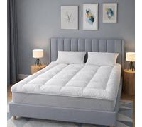 Rayman Small Double Size Mattress Topper - 10cm Extra Deep Thick Quilted Bed Topper | Ultra Soft & Supportive, Breathable Hypoallergenic Filling with Elasticated Straps | Hotel Quality UK - 120x190 CM