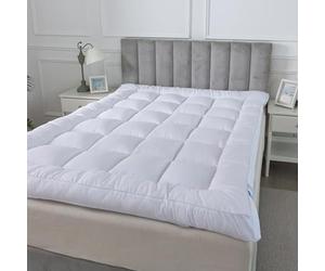 Rayman Super King Size Mattress Topper - 10cm Extra Deep Thick Quilted Bed Topper | Ultra Soft & Supportive, Breathable Hypoallergenic Filling with Elasticated Straps | Hotel Quality UK - 180x200 CM
