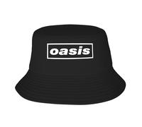 Raymatthie Oasi*s Unisex Black Bucket Hat Mens Womens Band Fisherman Cap Beach Sun Cap Vacation Sports Headwear