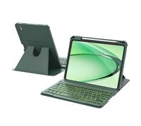 RAYMCRAFT for iPad Air 11 inch Case with Keyboard M3/M2 (2025/2024), 360° Rotatable Case & Detachable Backlit Keyboard, Precision Cutouts and Pen Holder for iPad Air 11 inch, Olive Drab