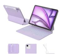 RAYMCRAFT for iPad Air 11-inch(M3 2025 / M2 2024) & iPad Pro 11 inch(1st/2nd/3rd/4th Gen), Magic Keyboard for Air 4/5 10.9", Springy Backlit Keys, Stain-Resistant Surface, Multi-Touch Trackpad, Purple